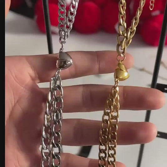 2 unids/set pulseras de pareja magnéticas